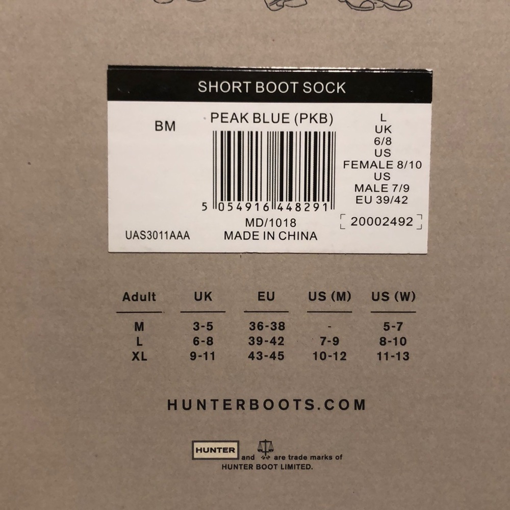 🆕Hunter Boot Socks Large 8/10 - Picture 6 of 6